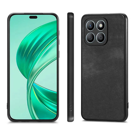 For Honor X8b 4G Case Shockproof Slim Retro Leather Phone Back Cover