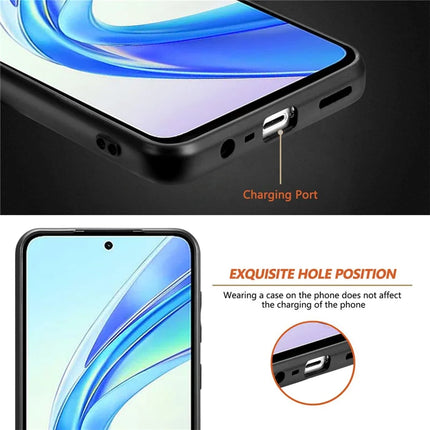 For Honor X7b 4G Case Shockproof Slim Retro Leather Phone Back Cover