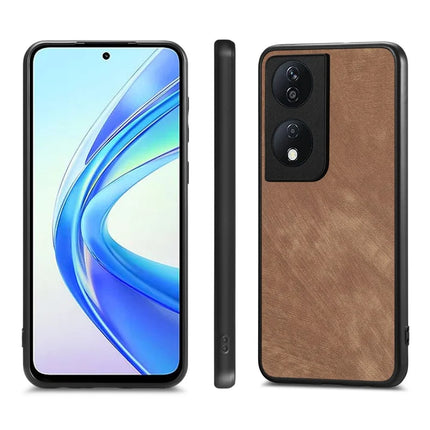 For Honor X7b 4G Case Shockproof Slim Retro Leather Phone Back Cover