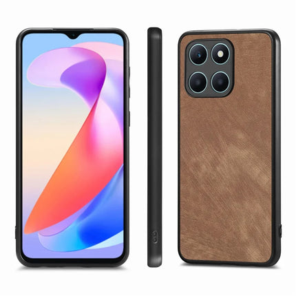 For Honor X6a 4G Case Shockproof Slim Retro Leather Phone Back Cover
