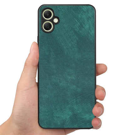 For Samsung Galaxy A05 4G Case Shockproof Slim Retro Leather Phone Back Cover - Green