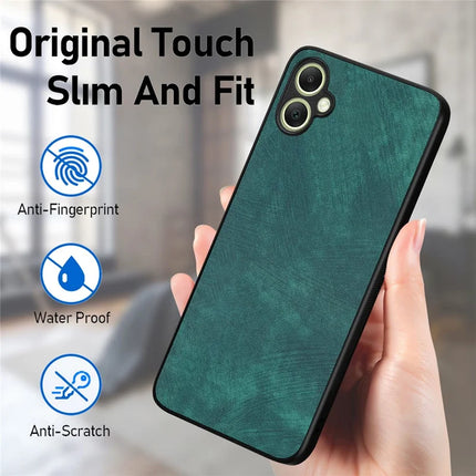 For Samsung Galaxy A05 4G Case Shockproof Slim Retro Leather Phone Back Cover