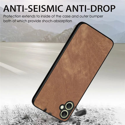 For Samsung Galaxy A05 4G Case Shockproof Slim Retro Leather Phone Back Cover