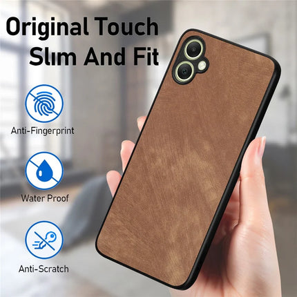 For Samsung Galaxy A05 4G Case Shockproof Slim Retro Leather Phone Back Cover
