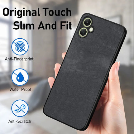 For Samsung Galaxy A05 4G Case Shockproof Slim Retro Leather Phone Back Cover