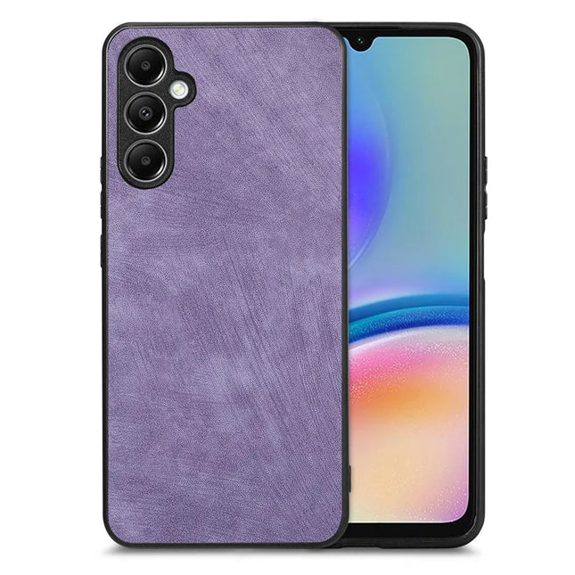 For Samsung Galaxy A05s 4G Case Shockproof Slim Retro Leather Phone Back Cover - Purple