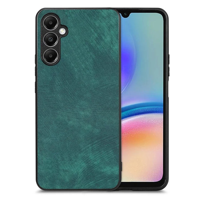 For Samsung Galaxy A05s 4G Case Shockproof Slim Retro Leather Phone Back Cover - Green