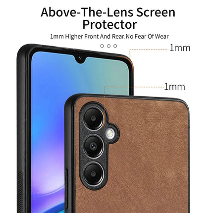 For Samsung Galaxy A06s Case Shockproof Slim Retro Leather Phone Back Cover