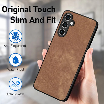For Samsung Galaxy S23 FE Case Shockproof Slim Retro Leather Phone Back Cover
