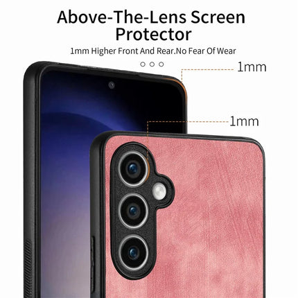 For Samsung Galaxy S23 FE Case Shockproof Slim Retro Leather Phone Back Cover
