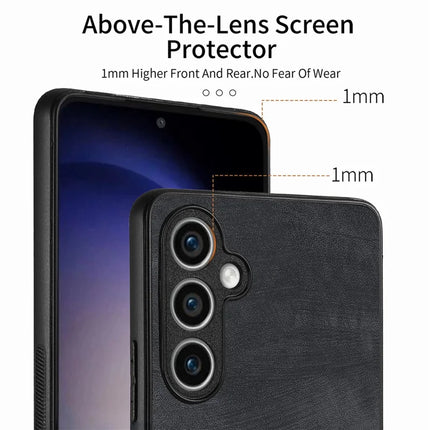 For Samsung Galaxy S23 FE Case Shockproof Slim Retro Leather Phone Back Cover