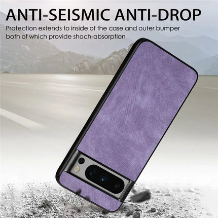 For Google Pixel 8 Pro Case Shockproof Slim Retro Leather Phone Back Cover