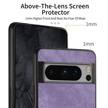 For Google Pixel 8 Pro Case Shockproof Slim Retro Leather Phone Back Cover