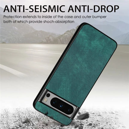 For Google Pixel 8 Pro Case Shockproof Slim Retro Leather Phone Back Cover