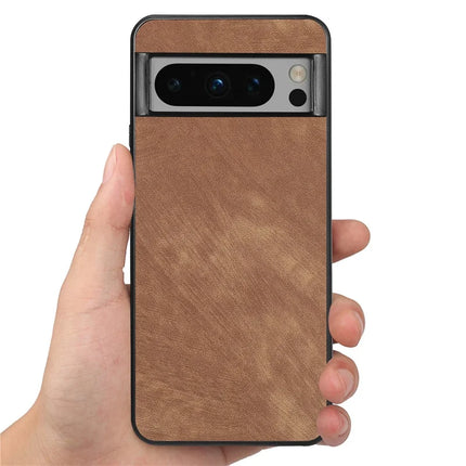 For Google Pixel 8 Pro Case Shockproof Slim Retro Leather Phone Back Cover