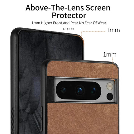 For Google Pixel 8 Pro Case Shockproof Slim Retro Leather Phone Back Cover
