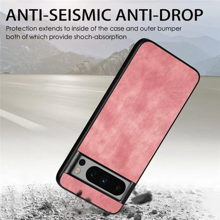 For Google Pixel 8 Pro Case Shockproof Slim Retro Leather Phone Back Cover