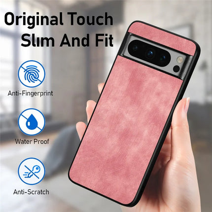 For Google Pixel 8 Pro Case Shockproof Slim Retro Leather Phone Back Cover