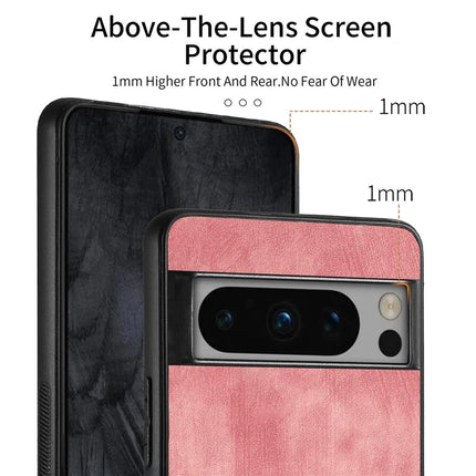 For Google Pixel 8 Pro Case Shockproof Slim Retro Leather Phone Back Cover