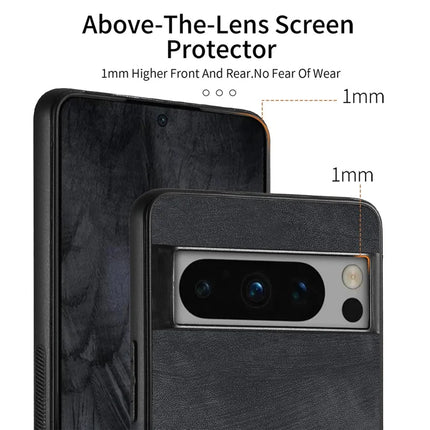 For Google Pixel 8 Pro Case Shockproof Slim Retro Leather Phone Back Cover