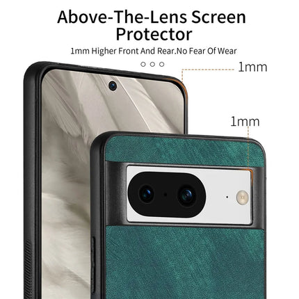 For Google Pixel 8 Case Shockproof Slim Retro Leather Phone Back Cover