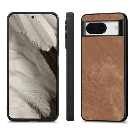 For Google Pixel 8 Case Shockproof Slim Retro Leather Phone Back Cover