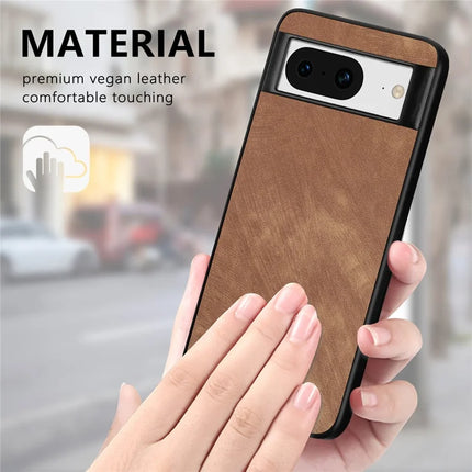 For Google Pixel 8 Case Shockproof Slim Retro Leather Phone Back Cover
