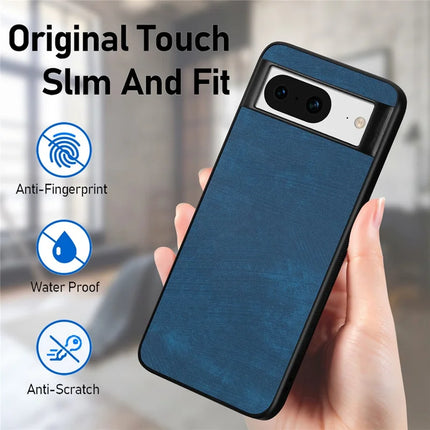 For Google Pixel 8 Case Shockproof Slim Retro Leather Phone Back Cover