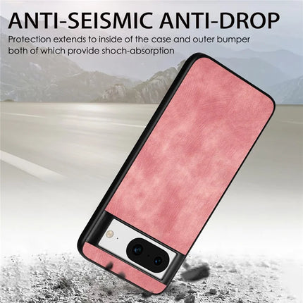 For Google Pixel 8 Case Shockproof Slim Retro Leather Phone Back Cover