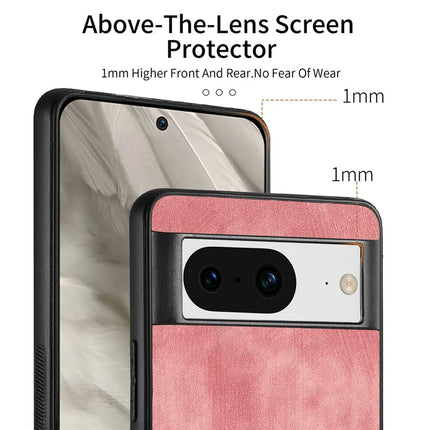 For Google Pixel 8 Case Shockproof Slim Retro Leather Phone Back Cover
