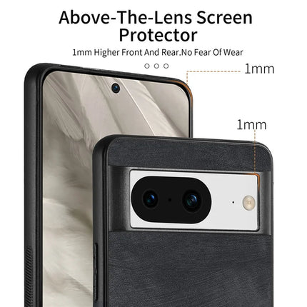 For Google Pixel 8 Case Shockproof Slim Retro Leather Phone Back Cover
