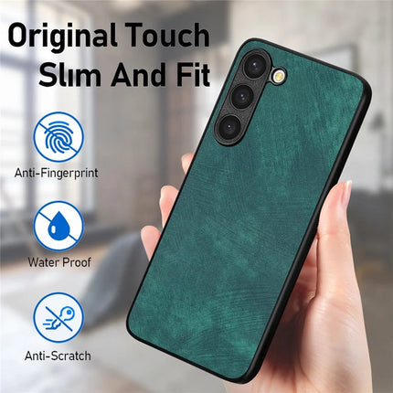 For Samsung Galaxy S23 Case Shockproof Slim Retro Leather Phone Back Cover