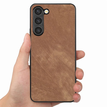 For Samsung Galaxy S23 Case Shockproof Slim Retro Leather Phone Back Cover