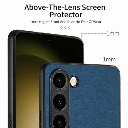 For Samsung Galaxy S23 Case Shockproof Slim Retro Leather Phone Back Cover