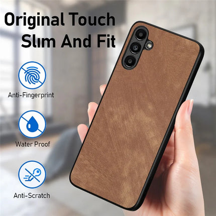 For Samsung Galaxy A34 5G Case Shockproof Slim Retro Leather Phone Back Cover
