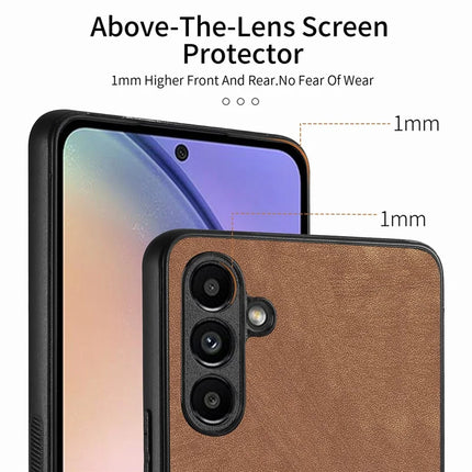 For Samsung Galaxy A34 5G Case Shockproof Slim Retro Leather Phone Back Cover