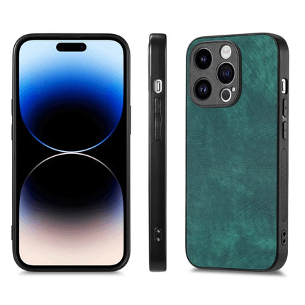 For iPhone 13 Pro Max 6.7 inch Case Shockproof Slim Retro Leather Phone Back Cover