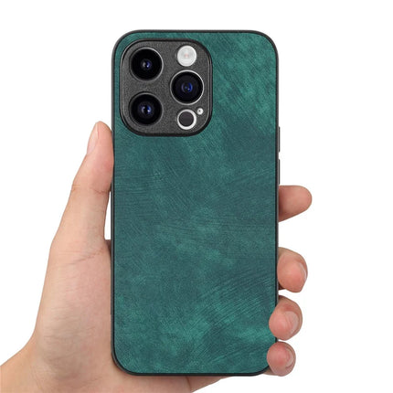 For iPhone 13 Pro Max 6.7 inch Case Shockproof Slim Retro Leather Phone Back Cover