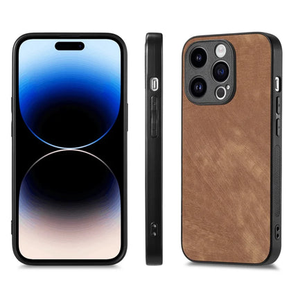 For iPhone 13 Pro Max 6.7 inch Case Shockproof Slim Retro Leather Phone Back Cover