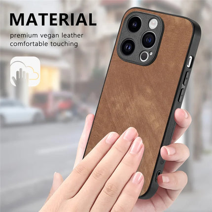For iPhone 13 Pro Max 6.7 inch Case Shockproof Slim Retro Leather Phone Back Cover