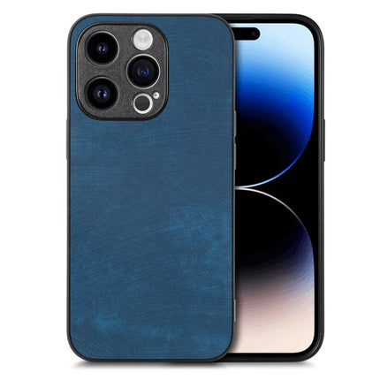 For iPhone 13 Pro Max 6.7 inch Case Shockproof Slim Retro Leather Phone Back Cover - Blue