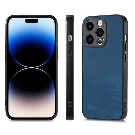 For iPhone 13 Pro Max 6.7 inch Case Shockproof Slim Retro Leather Phone Back Cover