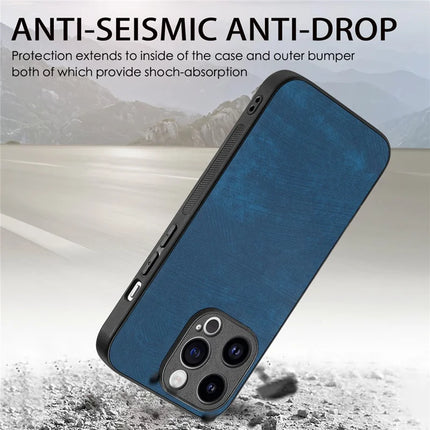 For iPhone 13 Pro Max 6.7 inch Case Shockproof Slim Retro Leather Phone Back Cover