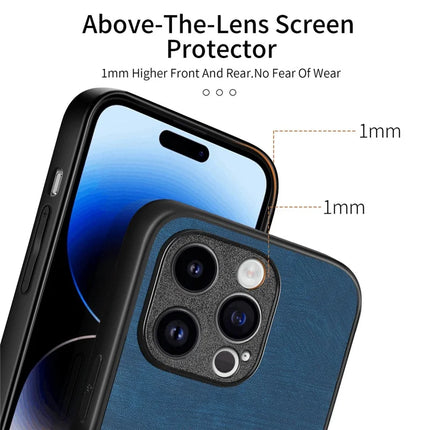For iPhone 13 Pro Max 6.7 inch Case Shockproof Slim Retro Leather Phone Back Cover