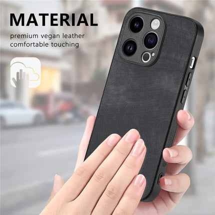 For iPhone 13 Pro Max 6.7 inch Case Shockproof Slim Retro Leather Phone Back Cover