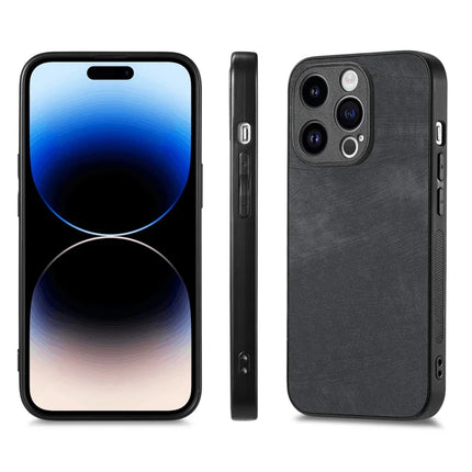For iPhone 12 Pro Max 6.7 inch Case Shockproof Slim Retro Leather Phone Back Cover