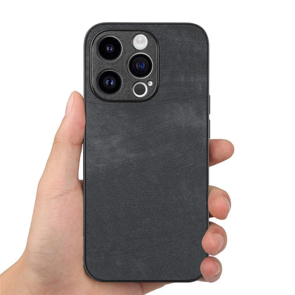 For iPhone 12 Pro Max 6.7 inch Case Shockproof Slim Retro Leather Phone Back Cover