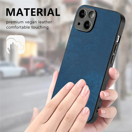 For iPhone 14 Case Shockproof Slim Retro Leather Phone Back Cover