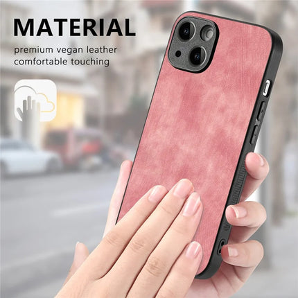 For iPhone 14 Case Shockproof Slim Retro Leather Phone Back Cover
