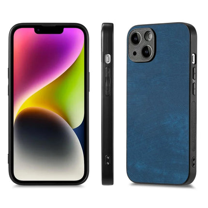 For iPhone 13 6.1 inch Case Shockproof Slim Retro Leather Phone Back Cover